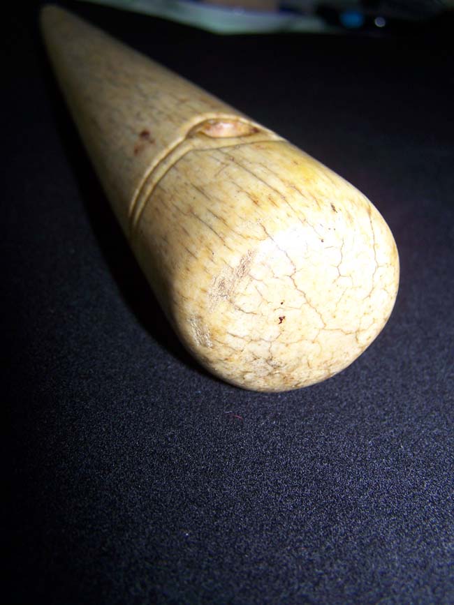 A Beautiful 19th century Sailor-made Whalebone fid, 12 1/2" long, weighing 1 pound — image 3